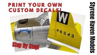 Print Your Own Custom Decals For Scale Plastic Models Step By Step Guide How To Tutorial.