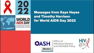 World AIDS Day Messages from Office of Infectious Disease and HIVAIDS Policy Leadership