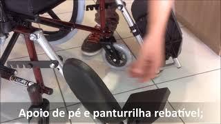 Cadeira de rodas Flex Prolife com pedal elevável