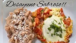 Desayuno Riquísimo y Rápido de Hacer  Huevos en Salsa Ranchera.