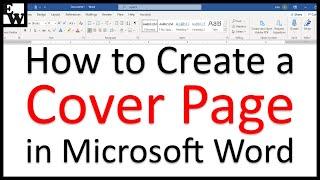 How to Create a Cover Page in Microsoft Word Built-In & Custom