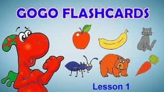 Gogo Lessons Flashcards ABC  English Vocabulary Lesson 1