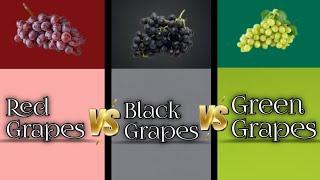 Red Grapes vs Black Grapes vs Green Grapes  Fruits  Grapes  Comparison  The Food Data