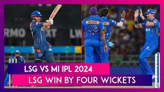 LSG vs MI IPL 2024 Stat Highlights Lucknow Super Giants Win By Four Wickets