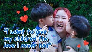 Gen Z mum strives to give her children the love she never had