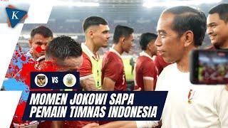 Jokowi Sapa Pemain Timnas Indonesia Usai Pertandingan Lawan Argentina