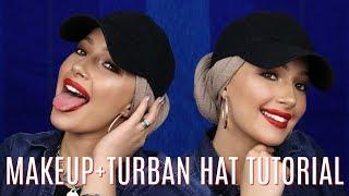 GET READY WITH ME + HOW TO WRAP TURBAN WITH HAT *HIJAB* TUTORIAL