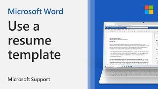 How to use the resume template in Word  Microsoft