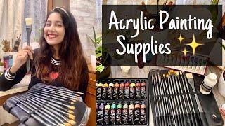 Acrylic Painting Basic Art Supplies- Art Materials I Use - Paintastic Arts