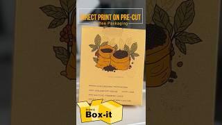 Direct print on Pre-Cut Coffee Packaging sheets with Print & Box-it OKI Pro9542 #shorts #labelgraff