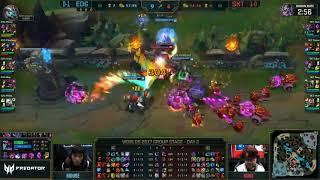 MEGA EPIC EDG Scout Lucian VS SKT Faker Orianna Highlights - 2017 World Championship Group D2