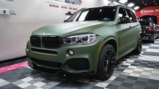 BMW X6 WRAPPED MATTE MILTARY GREEN WITH STARLIGHT ROOF