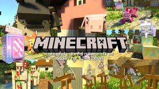 「Minecraft BedrockPE 5 cute & colorful addon resource packs for 1.20-1.20.81 