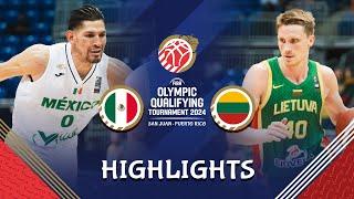 Mexico  vs Lithuania   Highlights  FIBA OQT 2024 Puerto Rico