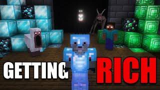 I Got RICH In Minecrafts Most Terrifying Mods - Enchanted Diamond Gear - Fear The Night