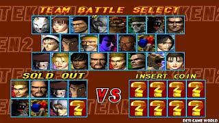 Tekken 2 HD Team Battle 8 Player  Hard Mode  Part #1 Gameplay Play