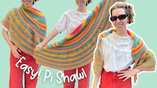 How to KNIT a HALF PI SHAWL  Easy Knitting Pattern