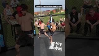 Turkish Streetfighter vs Ukrainian Soldier #mma #mixedmartialarts #mmafight #octagon #outdoor