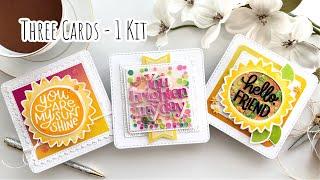 A WOBBLE An EDGE to EDGE Shaker and Flower SHAKER Card  Simon Says Stamp  July 2024 Card Kit