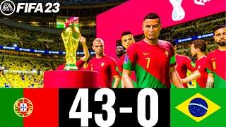 FIFA 23 - PORTUGAL 43-0 BRAZIL  FIFA WORLD CUP FINAL QATAR 2022  PS5 GAMEPLAY 