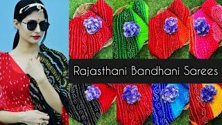 Latest Bandhani Sarees Haul Pure Bandhej Sarees Collection Handmade Bandhani  @PriyazGallery