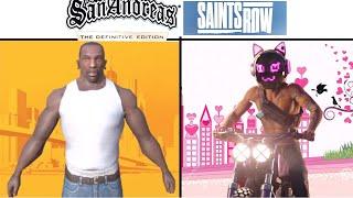 Gta Definitive and Saints Row 2022 Bad Games Comparison