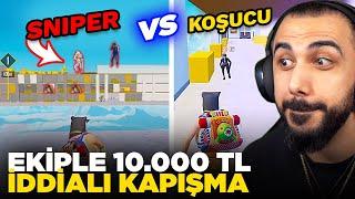 EKİPLE EĞLENCELİ SNIPER VS KOŞUCU MODU  10.000 TL CEZALI BÜYÜK KAPIŞMA  PUBG MOBILE