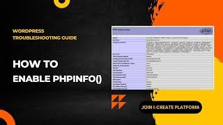 WordPress Troubleshooting Guide How to Enable PHPINFO to check PHP Parameters  Check Hosting PHP