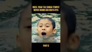 BOCIL TIDAK TAU MANDI DI SUNGAI YANG ADA BUAYA NYA #alurceritafilm #film