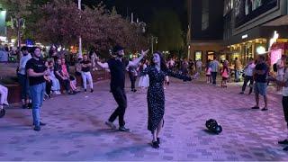 Чеченская Супер Лезгинка 2023 Девушки Танцуют Lezginka Казахстан ALISHKA Алма-Ата Улица Арбат Ловзар