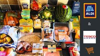 Aldi & Tesco Scotland  UK Family grocery haul  June 15th 