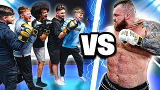 Worlds STRONGEST Man VS 5 Fighters  FULL BOXING FIGHT Knockout - Eddie Hall