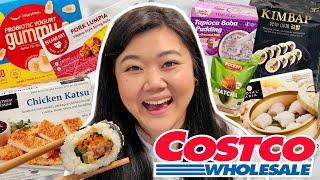 Trying NEW ASIAN FOOD at COSTCO 2024 Part 2 kimbap sago chicken katsu viet coffee lumpia