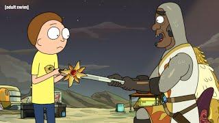 Rick and Morty  S6E9 Cold Open Morty Becomes a Knight  adult swim