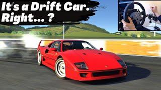 Taking Ferrari F40 To a Drift Track - Assetto Corsa Gameplay  Steering Wheel Cam 