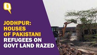Houses of Pakistani Refugees Built on Government Land in Jodhpur Demolished