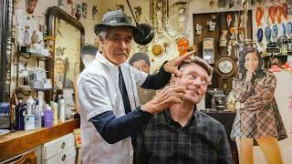  You’ll Want To Try This Nostalgic 80+ Year Old Japanese  Barbershop  Trim Shave & Head Massage