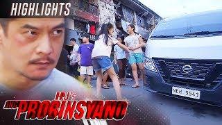 Juan steps between the kids and a white van  FPJs Ang Probinsyano With Eng Subs