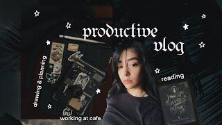 reading and art making  productive vlog  no.013