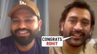 MS Dhoni congratulates Rohit Sharma for the T20 World Cup victory on Video call after his Retirement