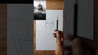 Drawing legend hanuman... #shorts #sawan  #transition #hanuman