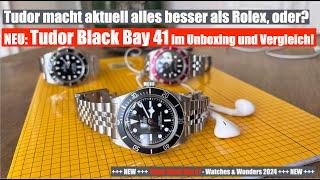 Tudor macht 2024 alles besser als Rolex - neue Black Bay 41 in SCHWARZ Unboxing M7941A1A0NU-0003