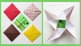 How to fold an Origami Envelope - Menko  Sobre Cuadrado