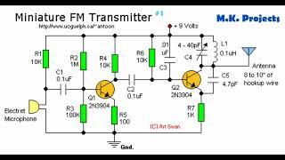 3 Simple Ideas for DIY FM Transmitter Spy bug  M.K. Projects