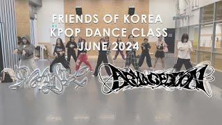 KPOP DANCE CLASS Seventeen Maestro + Aespa Armageddon  Friends of Korea Duo Dance Class