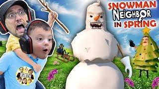HELLO NEIGHBOR CHRISTMAS MOD Snowmen in APRIL?  Amazing Frog Teleport  FGTEEV Duddz & Shawn
