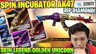 BORONG SEMUA SPIN AK INCUBATOR UNICORN GOLD KEREN ABIS - Garena Free Fire