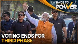 India elections 2024 Voting ends for third phase of Indian elections  Race To Power LIVE