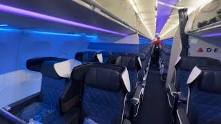 Trip Report  Delta Airlines New First Class Domestic Flight Onboard A321neo  Seattle to JFK