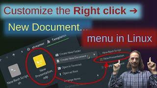 Create any kind of file from the right click menu on Linux using the Templates folder
